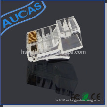 Aucas Certificado CE 8P8C Conector modular rj45